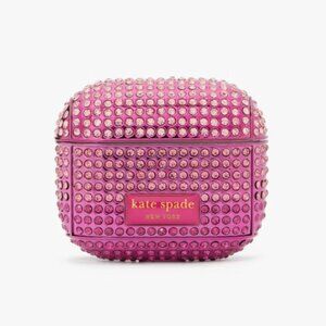 KATE SPADE ombre pink sparkly Airpod case NEW in box 3rd generation
